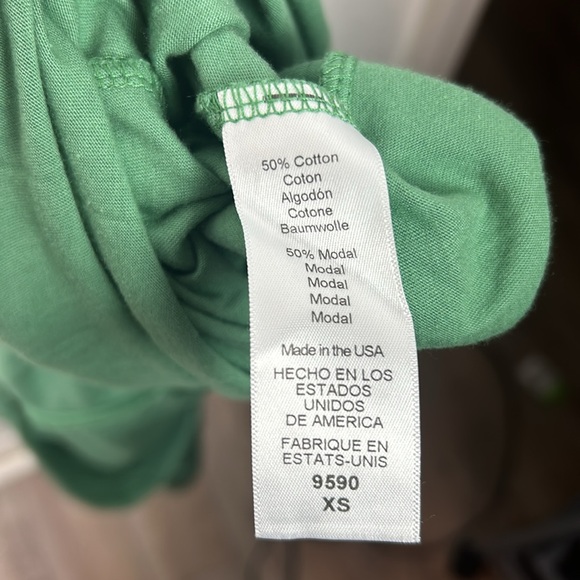 Michael Stars green Chelan Faux Wrap Front Jumpsuit Short Sleeve Cotton XS - Picture 6 of 6